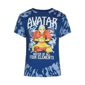 Avatar: The Last Airbender Men’s Graphic Print T-Shirt Size Large – Blue Tie-Dye